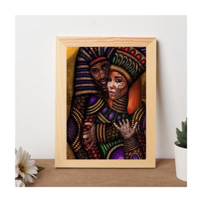 China Wholesale New African Classical/Postmodern Women Diamond Painting Custom DIY 5D Decoration Wall Background Art Home Portrait Painting for sale