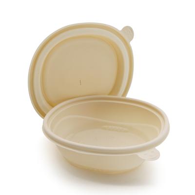 China 550ml Biodegradable Cornstarch Compostable Customizable Eco Food Takeaway Bowl for sale