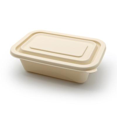 China Customizable 750ml Biodegradable Compostable Sealed Large Biodegradable Cornstarch Take Out Lunch Packing Box Food Packing Lunch Box for sale