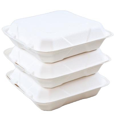 China Oil-resistant&Water-resistant Hot sale Clamshell made from sugarcane bagasse(A series) for sale