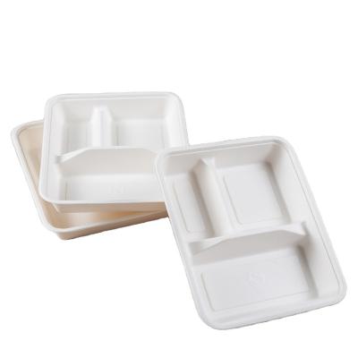 China Disposable Compostable Food Packaging Fast Food Serving Tray Disposable for sale