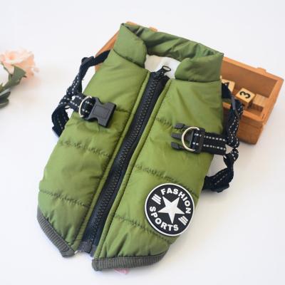 China Winter Stocked Shenzhen Factory Pet Harness Water Dog Jean Jacket Coat for sale