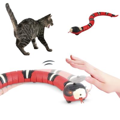 China Cat Electric Snake Interactive Creative Smart Sensing Stored USB Charging Automatic Teasering Toys for Pet Cat Dogs Cats Accessories for sale