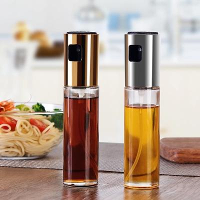 China Stocked Kitchen Customized Tools Pump Up Olive Oil Sprayer Salad Dressing Sprayer Clear Bottle Glass for sale