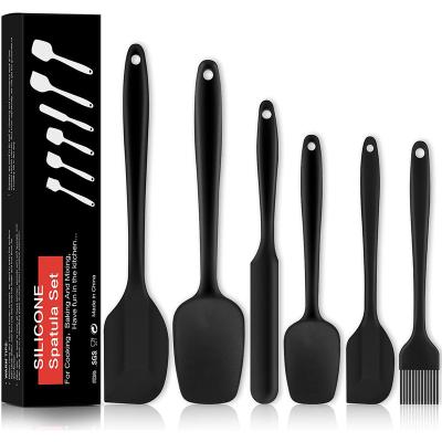 China Stocked Drop Shipping Amazon Shenzhen Kitchen Silicone Set Spatula 6 Nonstick for sale