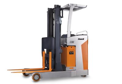 China Mini Type Electric Reach Truck 1.6 Ton Loading capacity,Sitting design with AC CURTIS Controller and EPS for sale