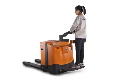 China Electric pallet truck/Pallet Jack 3Ton, Stand on/Pedetrian Type, With SWISS BUCHER Hydraulic Pump for sale