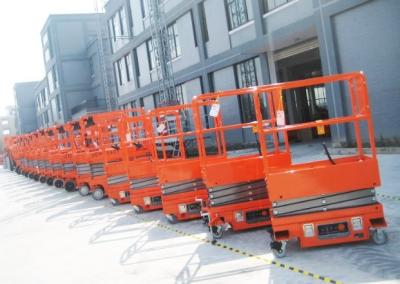 China 500KG High - Raised Double Scissor Lift Table , Lifting Motor 24V DC 3kw for sale