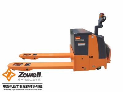 China 4T Stand on / pedestrian pallet truck , portable Warehouse power pallet jack for sale