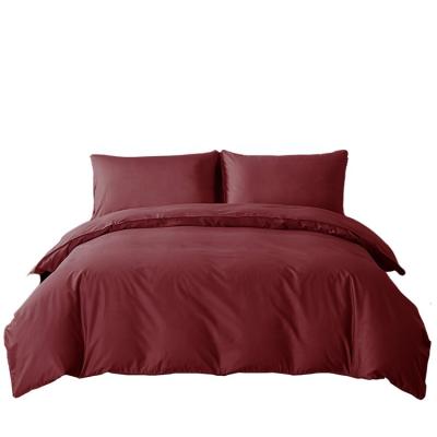 China Best Selling Disposable Solid Color Duvet Cover Set 100% Cotton Frosted Bedding Set for sale