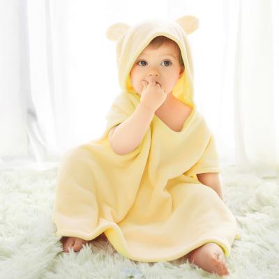 China 100% Thick Microfiber Washable Towel Poncho Children Hooded Baby Bath Large Microfiber Towel Toddler Bath Towel for sale