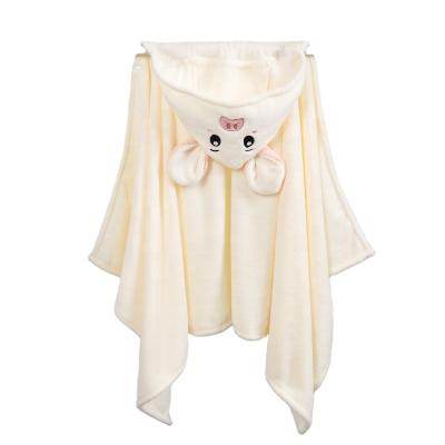 China Custom Sustainable Curbblan Baby Blanket Muslin Baby Blanket Embroidered Bath Towel With Hood for sale