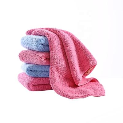 China Viable Curbblan Wholesale Microfiber Face Towel Jacquard Design Cute Baby Hand Towel Quick Dry Small for sale