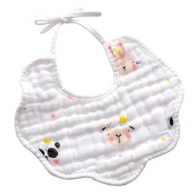 China Wholesale Custom Cotton Waterproof Rotating Saliva Towel Hypoallergenic 100% Baby Rotating Bib Amazon Hot Selling for sale