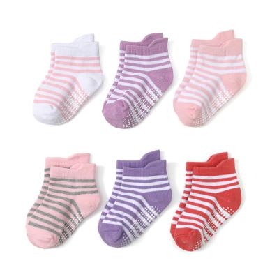 China Anti-slip Soft Breathable Good 100% Infant Cotton Breathe Free Baby Kids Socks for sale