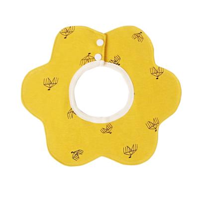 China Hypoallergenic Pure Cotton Newborn Petal Bib Cartoon Pet Baby Saliva Rotating Towel for sale