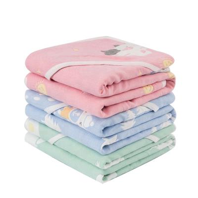 China Anti-Bacteria Curbblan Six Layer Gauze Baby Blanket Cotton Blanket 100% Muslin Wraps for Newborn Infants for sale