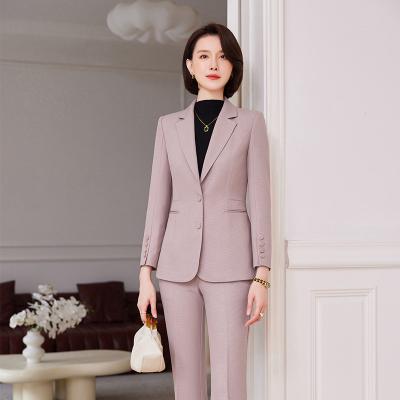 China QUICK DRY High Quality 2023 Spring Autumn Women's Suit Two Piece Women's Business Long Sleeve Suit Coat Office Suit Set for sale