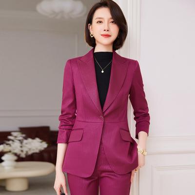 China QUICK DRY 2023 ODM - OEM Fashion High-quality 2 Piece Suit Set Women Formal Pant Suit Blazer Office Lady Uniform Women's Suits for sale