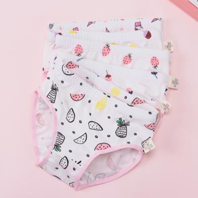 China Wholesale Breathable Kids Underwear And Panties Girls 100% Pure Cotton Briefs Cute Baby Cartoon Panties for sale