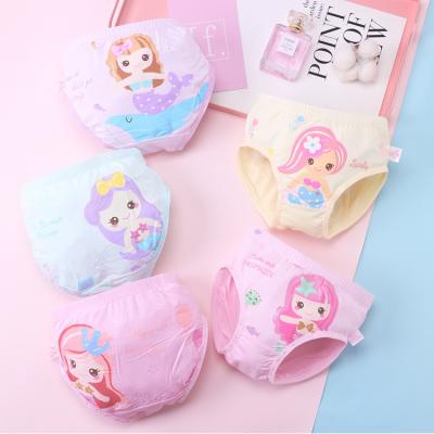 China Girls Breathable Underwear Mid Rise Cotton Briefs Panties Cartoon Girl Breathable Seamless Cute Panties for sale