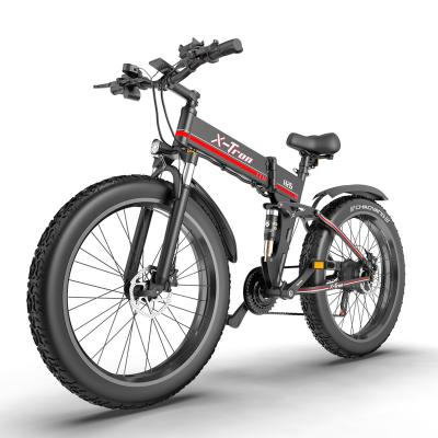 China Aluminum Alloy X-Tron Snow Bike Mountain Bike Folding Electric Bike 1000w Electric Bicycles For Sale for sale