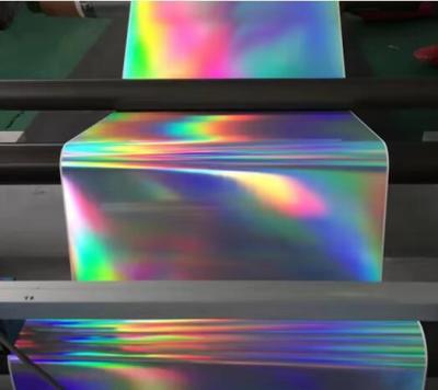 China Metallized Rainbow Holographic Paper Board / Roll For UV Printing And Wrapping Paper  Box for sale