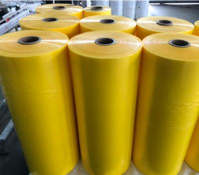 China Color Yellow PE Heat Shrink/LLDPE Stretch Film for Packaging, Bottle/Beverage Wrapping, Protective for sale