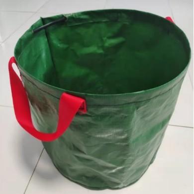 China Park courtyard PE leaf collection bag, flexible and waterproof green leaf collection bag for sale