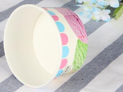 China bacias de papel do gelado 16oz, copos de papel descartáveis do gelado de FDA à venda