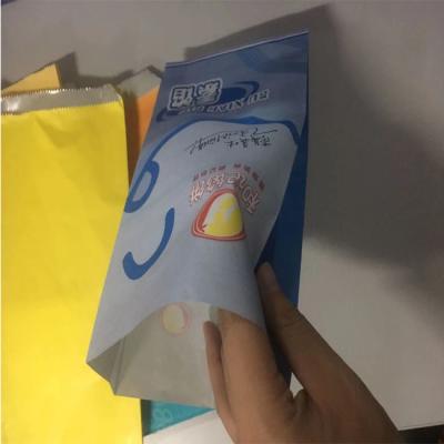 China Disposable BBQ Greaseproof Paper Sandwich Bags Custom Logo Lined Aluminum Foil Bag for sale