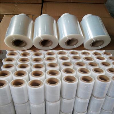 China Small 10cm 15cm Roll Width Pe Stretch Wrap Packaging Film For Handle And Manual for sale