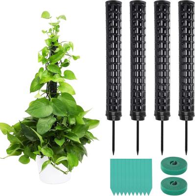 China Plastic Moss Pole, 4Pcs Plastic Moss Pole for Plants Monstera Coir Totem Plant Stand 4 x 15 Inch Plant Sticks for sale