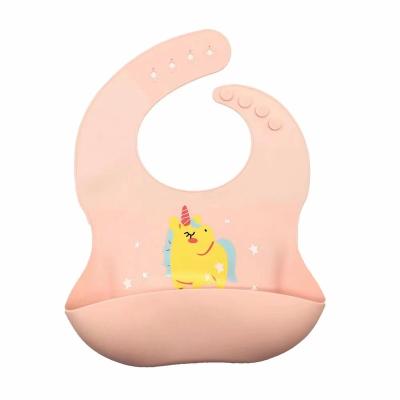 China BPA Free Cute Custom Silicone Bib Design Silicone Bib Waterproof Silicone Bib Set Feeding for sale