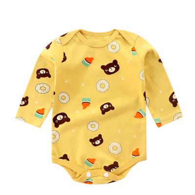 China Breathble 2021 unisex baby cotton romper baby long sleeve comfortable cheap one-piece summer unisex baby clothes girl and boy jumpsuit for sale