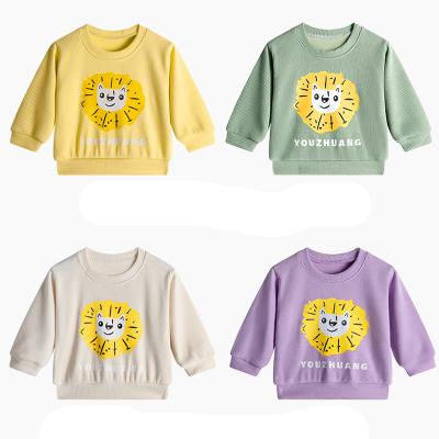 China Custom Baby Boy Anti Shrink Cartoon 100% Cotton Hoodie Printed Plain Soft White Girls Kids Hoodies For Kid for sale