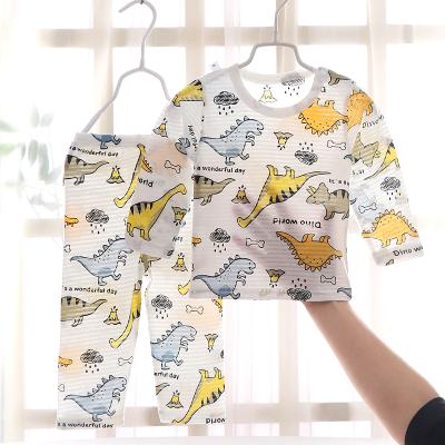 China 100% Cotton Cartoon Anti-Shrink Baby Underwear Set Baby Boys Girls Pajamas Home Sets Sleepwear Nightgowns Clothes for sale