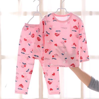 China Wholesale Anti-Shrink Summer Baby Clothes Set 100% Cotton 2pcs Long Sleeve Pajamas Set For Girls Boys for sale