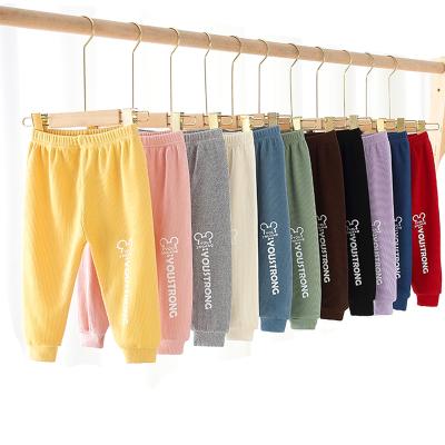 China Color Fade Proof Baby Boys Girls Trotter Pants Casual Colorful Elastic Sweatpants Kids Spring Clothes 0-9 Years Kids Pants for sale