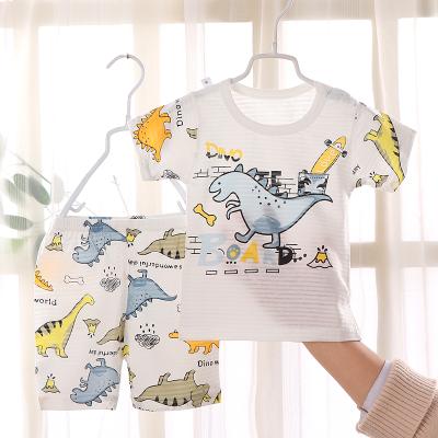 China Boutique Kids Anti-Shrink Clothes Short Sleeve Two Piece Clothing Sets Newborn Clothes Baby Boy Clothing Sets for sale