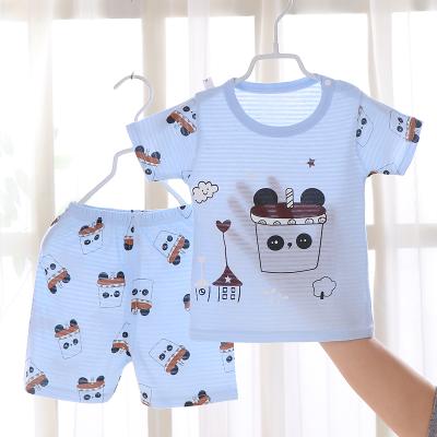 China Wholesale Custom Anti-Shrink Cotton 2pcs Baby Clothes Set Newborn Gift Baby Clothing Shorts Sleeve Suit for sale