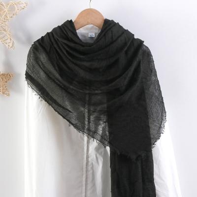 China Long solid color scarf sale factory supply turkey scarf for women summer scarf silk cotton hijab from factory direct for sale