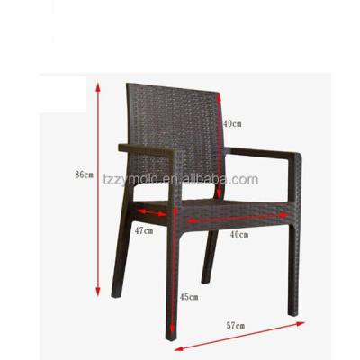 China Good Quality Plastic Gas Aassisted Technology Balcony Rattan Chair Mold for sale