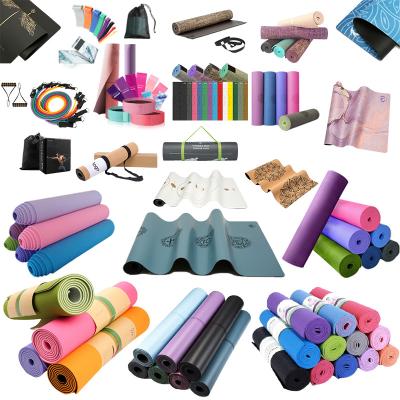 China Custom Print Factory Price Private Label Workout Eco-friendly Cork Tape NBR PU Suede Natural Rubber Yoga Mat for sale