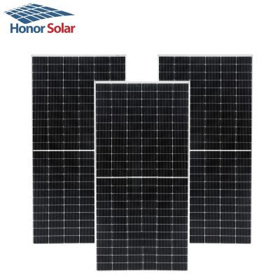 China Mono Solar Panel Perc Half Cell Solar Panel PV System 555W Silicon Half Ribbon Solar Power Cells For Home And Renewable Energy for sale