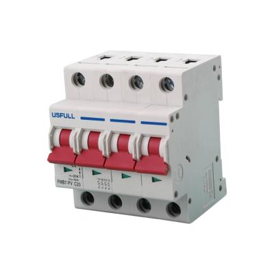 China C20 solar mcb mini system 250V 500V 800V 1000V 1200V PV circuit breaker mcb 1p 2p 3p 4p for sale