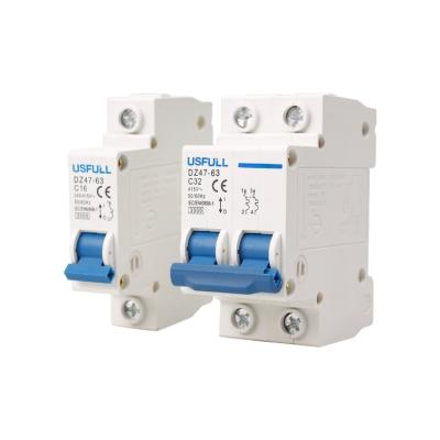 China DZ47-63 Nylon AC MCB Miniature Circuit Breaker 16 Amp 3 Phase Circuit Breaker MCB Price for sale