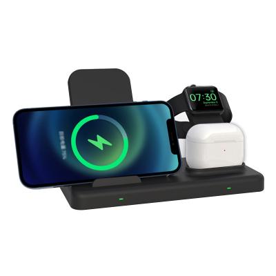 China Qi Enabled Phone 15W Fast Charging Station Wireless Charger For iPhone 13 12 Pro Max Mini Charging Dock 5 For Smart Watch 6 for sale