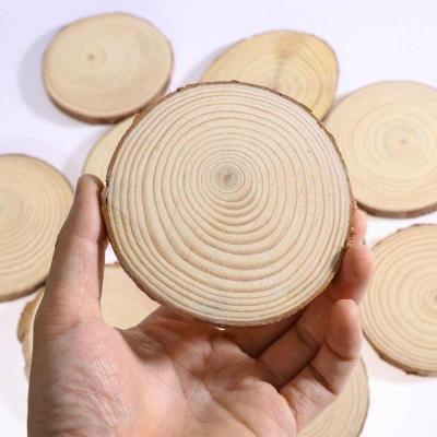 China Europe Wholesale Natural Log Slices Christmas Ornaments Kids DIY Crafts for sale