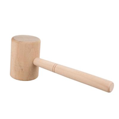 China Wooden Crafts Mini Mallet Hammer Without Paint, High Performance Unfinished Wooden Hammer for sale